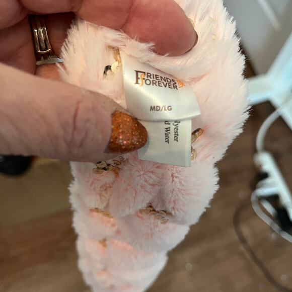 Smoothie Pooch Pink Faux Fur Zip Up Jacket With Scarf Size S - Picture 10 of 12